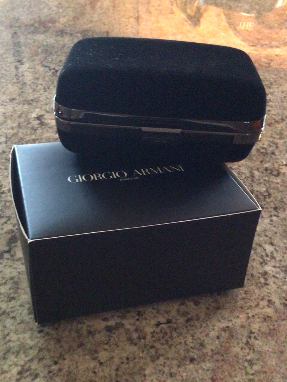 Giorgio Armani Black Case with Silver Trim